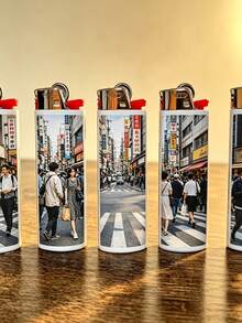 Custom Stickers, Bulk Customized Lighter Stickers, Advertising Patterns And Original Designs Can Be Made. Used For Outer Packaging Beautification, Portable Style Suitable For Pocket Placement, No Battery Required - Multicolor - View 4