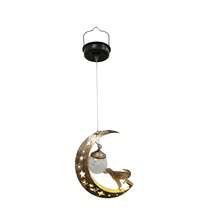 1pc Solar Hanging Light, Crescent Moon & Dog Pattern Warm White LED Light, Waterproof Metal Hanging Light, Suitable For Garden, Patio, Yard, Holiday Party Decoration - Puppy Lantern - View 7