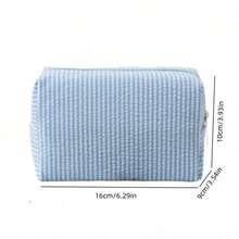 1pc Large Capacity Bubble Texture Pencil Case, Minimalist Pink Student Stationery Storage Bag, Portable Travel Makeup Bag - Single Piece - View 5