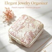 Compact Portable Jewelry Organizer, Multi-Layer Partition Anti-Tangle Jewelry Bag, Zipper Protection, Travel Storage Box For Earrings, Rings, Necklaces And Bracelets - Multicolor - View 5