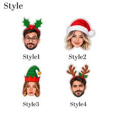 Custom Christmas Face Drink Stirrer, Personalized Photo Cup Accessory, Festive Holiday Party Drink Decor, Customized Beverage Stir Stick, Customizable Picture Christmas Tree Hanging Ornament, Xmas Gift For Family & Friends, Christmas Gift - Style B - View 3