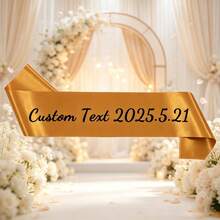 Customized Glitter Ribbon, Can Be Written According To Your Requirements, Multiple Colors, Wedding Bridal Shower Gift, Happy Birthday Ribbon, Bachelorette Party Decoration, Parade Banner, Ideal Gift For Graduation Ceremony - Multicolor - View 10
