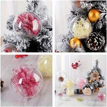 60/30/20/10pcs Fillable Christmas Decorative Balls - 7cm Clear Plastic, Thickened Sphere, Suitable For Christmas Tree Decoration And Holiday Home Party - No Electricity Required - Multicolor - View 9