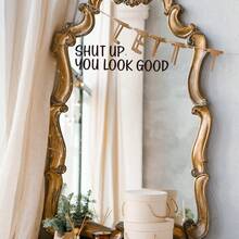 1pc Mirror Decals, Wall Decals For Bedroom, Living Room, Self Adhesive Home Decor Stickers - A - View 7