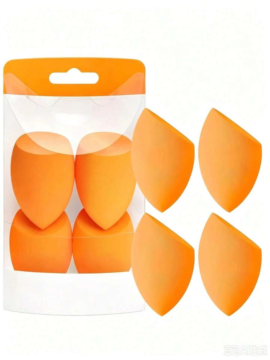 1/2/4/6pcs Makeup Sponge Set, Latex-Free Blending Sponges For Liquid Foundation And Cream, Dewy Natural Makeup Blending Sponges - Multicolor - View 1