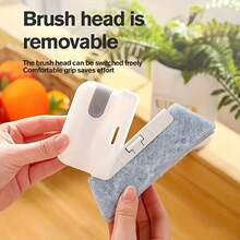 1pc PP Material 2-In-1 Detachable Window Slot Brush, Home Door & Window Groove Cleaning Brush, Glass Window Dead Corner Cleaning Tool, Groove Brush - Grey - View 9