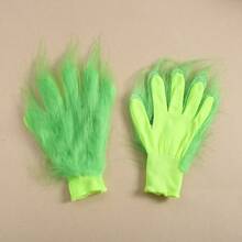 The Grinch Christmas Set Green Monster 5pcs Including Hat, Gloves, Hair Clip Party Costume INS Style - Multicolor - View 6