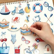 1 Set Travel Theme Stickers, Friendship & Love Gift Stickers, Packaging Stickers, Holiday Party Stickers, Scrapbook Stickers, Bookmark Backpack Luggage Water Bottle Notebook Stickers, Planner Stickers, DIY Stickers, Decorative Stickers - A - View 3