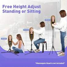 Multifunctional Floor Standing Tripod, 160cm Adjustable Tripod Wig Stand - View 9