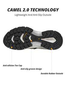 CAMEL CROWN Women's Outdoor Casual Shoes, Outdoor Sports Climbing Hiking Anti-Slip Breathable Mesh Shoes - White/Black - View 5