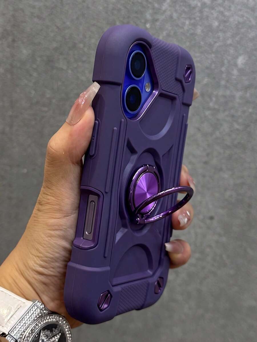 適用於 iPhone 18 Pro Max 17 16 15 14 13 12 11 Pro Max Plus 的防震耐摔堅固保護殼，360°旋轉環形支架，全機身防摔 3 合 1 耐用保護殼