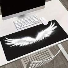 1 Pair White Wing Gaming Mouse Pad, Non-Slip Rubber Base, Perfect For Office Use And Laptop, Designed Specifically For PC Gaming Accessories - Angel Wings - View 1