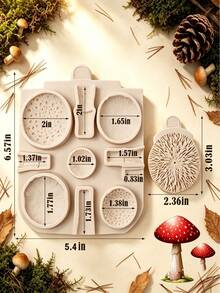 Mushroom Silicone Fondant Mold, Alice Wonderland Cake Decorating Tool For Chocolate Candy & Clay - Beige - View 7