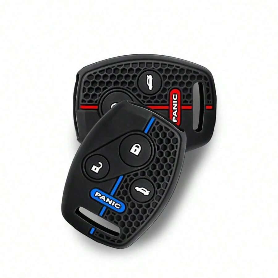 4 Button Silicone Car Remote Shell Holder Fob For Accord Civic CRV CR-V Pilot Insight Ridgeline Key Case Cover Accessories - A - View 1