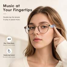 SENBONO AI Smart Glasses, Translation Glasses, Support For Multilingual APP Translation, Automatic Power On When Opening The Glasses Legs, Built-In Microphone And Speaker, High-Definition Voice Calls And Music Playback, Travel, Leisure, Christmas - View 4