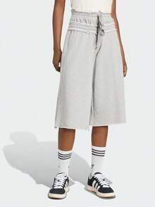Adidas Originals Women's WINTRZD DBL JOR Sports Knit Mid-Length Pants KT4660 - Light Grey - View 1