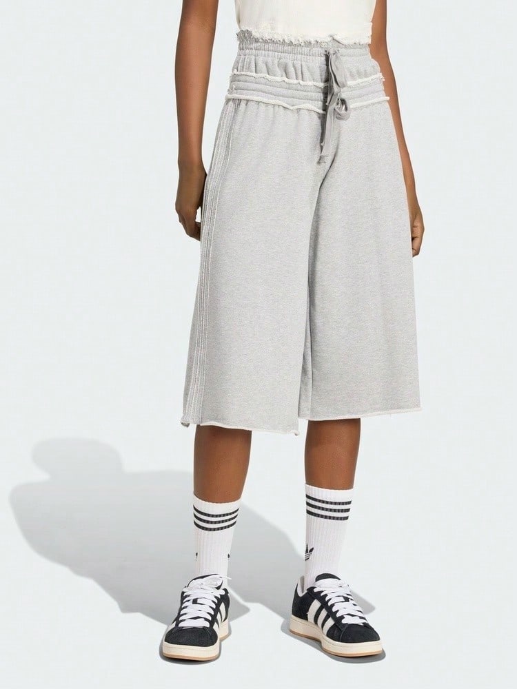 Adidas Originals Women's WINTRZD DBL JOR Sports Knit Mid-Length Pants KT4660 - Light Grey - View 1