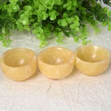 1pc Natural Crystal Carved Bowl, Crystal Home Decor, Spiritual Altar Offering Bowl, Unique Holiday Gift, Crystal Collector - Multicolor - View 6