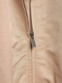 CAREE Women's Autumn/Winter Apricot Lapel Front Zipper Raglan Sleeve Loose Short Jacket - Apricot - View 8