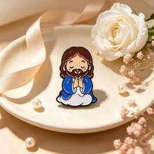 Cartoon Jesus Character Enamel Pins, Religious Faith Brooches Set, Decorative Lapel Badge For Backpacks Clothes Hats, Christian Gift For Believers - Multicolor - View 8