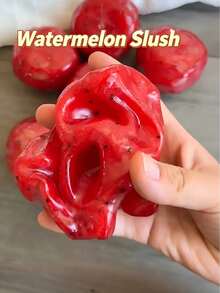 Squishy - Handmade Watermelon Slushie, Ice-Sand Texture, Press To Create A Dent With Satisfying Sound, Super Soft And Squeezable With Crisp Sound, ASMR Stress Relief Toy, Anxiety Relief, Squishy>Fruit, Children's Toy, Stress Relief Toy, Birthday Gift, Halloween Gift, Easter Gift, Party Gift - Multicolor - View 2