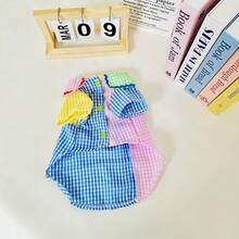 1pc Pet Shirt, Casual Comfortable Breathable, Spring/Summer Cat & Dog Clothes, Suitable For Teddy Poodle And Other Small Pets - Multicolor - View 6