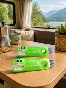 2pcs 3-In-1 Cup Lid Cleaning Brush - Multi-Functional Brush, Suitable For Insulated Cup Lids, Water Bottle Lids And Cups, Detachable Mini Brush, Can Clean Hard-To-Reach Areas (Cute Cartoon Design) - View 13