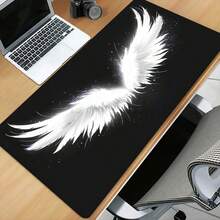 1 Pair White Wing Gaming Mouse Pad, Non-Slip Rubber Base, Perfect For Office Use And Laptop, Designed Specifically For PC Gaming Accessories - Angel Wings - View 2