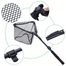 Set Jaring Pancing & Tang Penjepit Ikan 3 Buah, Jaring Pancing Lipat Portabel 80cm/105cm/125cm dengan Tiang Teleskopik, Jaring Pancing Tahan Lama dari Baja Tahan Karat, Tang Penjepit Ikan dari Baja Tahan Karat, Alat Pelepas Kail, Pembuka Cincin, Perlengkapan Penjepit Ikan - MultiWarna - View 2