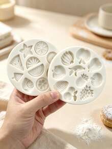Fruit Shape Silicone Mold Set, Mini Cake Fondant Chocolate Candy Mold, Cake Decorating Tool & Baking Tray For DIY Dessert Decor, Reusable Easy Clean Kitchen Baking Supplies - Beige - View 4
