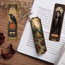 30 Buah Pembatas Buku Jejak Tenang Halloween - Unik, Sangat Berwarna-warni, Label Halaman Buku Bacaan yang Cantik, Penanda Dekoratif untuk Jurnal dan Buku Catatan, Kartu Kertas Kreatif untuk Pecinta Buku - A - View 4