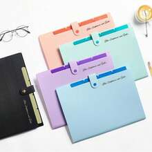 1PC Purple Expanding File Folder, Multi-Pocket Accordion Style File Organizer, Multi-Function Folder For Office Document Classification And Storage, Portable Office File Manager For Daily Document Organization And Storage - Multiple Styles - View 1
