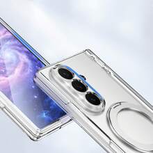 VIETAO 360度旋轉隱形支架透明材質手機殼，相容 Galaxy Z Fold 8 Ultra 7 6 5 4 Fold7，相容 iPhone Duo - 無色 - 查看 7