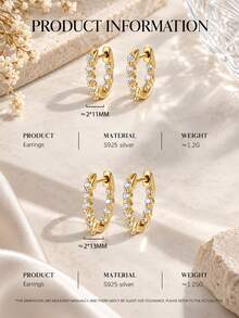 1PC 925 Sterling Silver Belly Button Hoop Ring For Women, Seamless Clicker Navel Piercing Jewelry, Sparkly Full CZ Eternity Band Curved Body Jewelry - Single - View 2