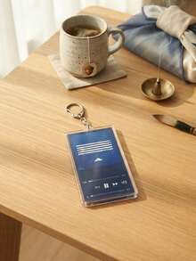 1pc/4pcs K-Pop Bang-Bang Album Series Music Player Aesthetic Acrylic Keychains, Series Album Music Player Interface Includes Blue "A", Yellow "E", Green "D" And Red "M" Rectangular Pattern Charms, Backpack And Car Key Accessories, K-Pop Fans And VIP Music Lovers Gifts - Multicolor - View 10