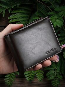 CarrKen 1pc Men's New Multi-Slot Multi-Function European & American Vintage Teenager Short Open Wallet - Multicolor - View 12