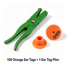 Pig & Sheep Ear Tags 001-100 Laser Engraved Copper Head Studs, Farm Horse & Cattle Identification Cards, Animal Livestock Ear Tagging Pliers & Control Equipment - As Picture - View 18