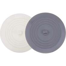 2pcs 6 Inch (15.2cm) Large Silicone Drain Stopper Hair Catcher Flat Suction Cup Cover For Kitchen Gadgets, Bathroom Accessories And Laundry - Multiple Styles - View 1