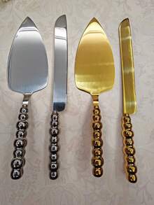Ceramic Pearl Handle Wedding Cake Knife And Server Set,Cake Cutting Set, Cake Scoop, Elegant Baking Tool, Pizza Scoop, Suitable For Multifunctional Kitchen Utensils Such As Weddings, Birthdays, Parties, Festivals, Etc - View 10