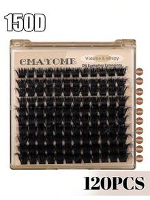 120/140/160/180/200pcs D-Curl Cluster False Eyelashes, 60D/80D/100D/120D/150D High Density, Suitable For Beginners, Thick & Fluffy, Can Be Split For Application, Enlarges Eyes, Lightweight & Reusable, Durable, Soft & Natural, Mixed Lashes Create 3D Dimensional Eye Makeup, Suitable For Home DIY, Portable Travel, Daily Commute Use - Multicolor - View 7