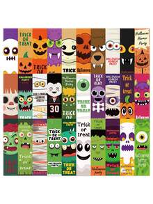 30pcs Cartoon Halloween Paper Bookmarks, Multi-Functional Reading Cards, Marker Cards, DIY Message Cards, Page Annotation Cards, Student Supplies, Suitable For Back To School Season, Birthday Gifts, Holiday Gifts - 30pcs - View 8