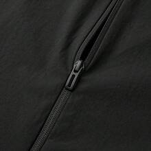 Adidas Women's Casual Windbreaker Jacket With Stand Collar And Three Stripes - Black - View 5