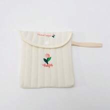 1 Cute Cartoon Embroidered Sanitary Bag, Large Capacity Portable Women's Monthly Bag, Girls' Travel Gift - Multicolor - View 15