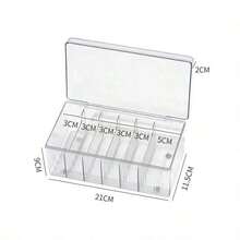1pc Practical Lash Artist Storage Box, Transparent Portable With Lid Lash Extension Box, Dust-Proof Lash Extension Storage Box, Suitable For Salon And Travel Beauty Products And Makeup Accessories - Multicolor - View 9