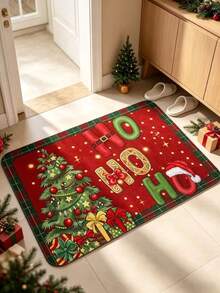 1 buah Keset Pintu Persegi Motif Pohon Natal Merah, Keset Pintu, Karpet Kecil, Keset Selamat Datang, Karpet, Alas Lantai, Keset Pintu Luar Ruangan, Karpet Dapur, Dekorasi Rumah, Keset Pintu Depan, Karpet Area, Alas Luar Ruangan, Dekorasi Rumah, Karpet Area, Karpet Taman, Karpet yang Dapat Dicuci - Beraneka warna - View 2