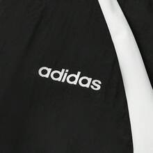 Adidas New Men's Color-Block Striped Windproof Waterproof Woven Versatile Casual Three-Stripe Stand Collar Jacket - Black/Red & White - View 6