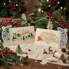 Christmas Holiday Magic! 6pcs DIY Christmas Painting Stencil Set - Create Christmas Party Decorations, Cards And Crafts In Minutes! Suitable For Gift Box Decoration, Canvas, Fabric, Greeting Cards And Home Decor. Reusable Plastic Craft Stencils - Sets - View 7