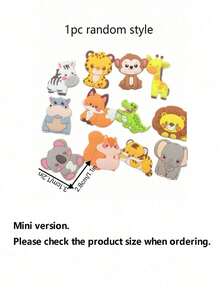 25pcs Animal Fridge Magnets, Creative Fridge Magnets, Fridge Decoration, Fridge Stickers Including Elephant, Tiger, Lion, Monkey, Giraffe And Other Forest Animals DIY Stickers, Home Decor, Kitchen Decor (Adhesive Back, Non-Magnetic) - Various - View 8