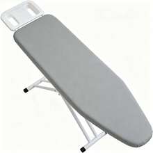 1pc Blue Leaf Pattern Ironing Board Cover | Polyester Material, Heat Resistant, Elastic Edge, Easy To Install, Machine Washable, Fits Most Ironing Board Sizes, Cover Only - Grey - View 8