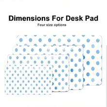 Korean Ins Cute Minimalist Dot Oversized Mouse Pad | Creative White Blue Polka Dot Aesthetic Washable Office Desk Mat For Girls Study Work - View 10
